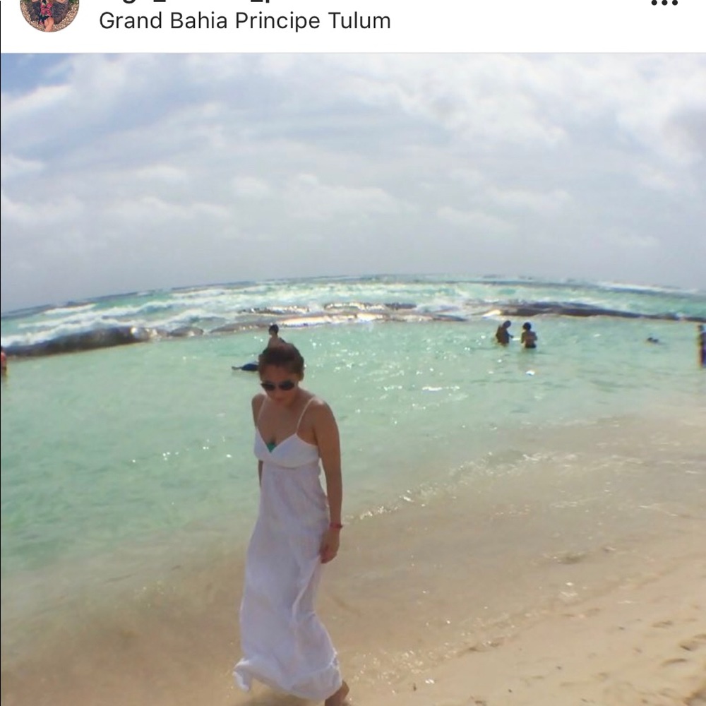 White beach dress